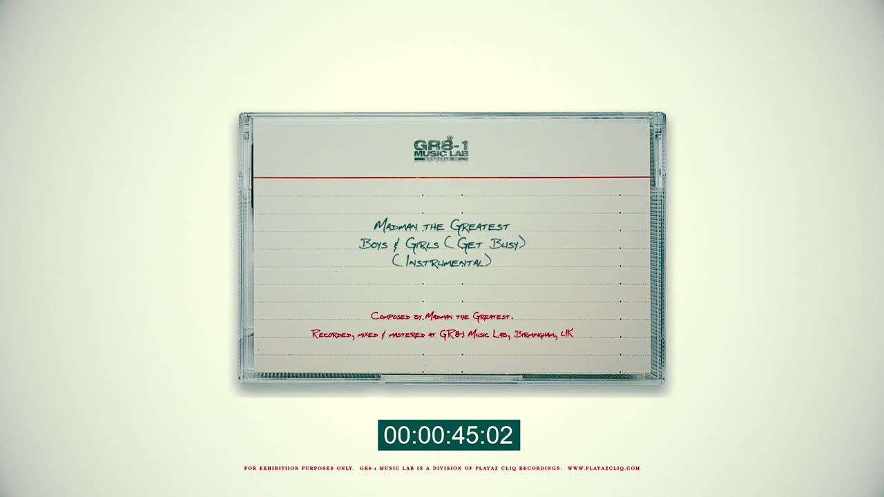 [GR8-1 Music Lab] | Madman the Greatest - Boys & Girls (Get Busy) (Instrumental)