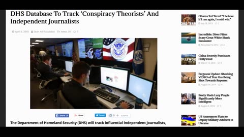 DHS DATABASE TO TRACK ‘CONSPIRACY THEORISTS & INDEPENDENT JOURNALISTS!