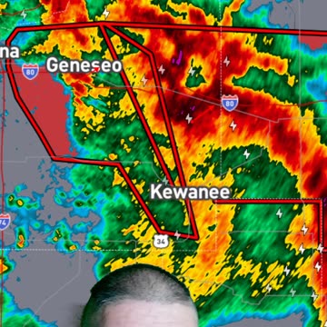 🚨 Tornado Warning – Severe Storms Over Kewanee & Princeton, IL | May 2025