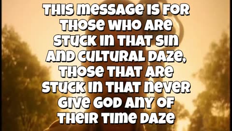 A MESSAGE FOR THE TIMES WE'RE LIVING IN