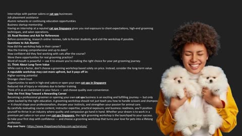 A Comprehensive Guide to Choosing the Right Pet Grooming Workshop for Your Pet Spa Career