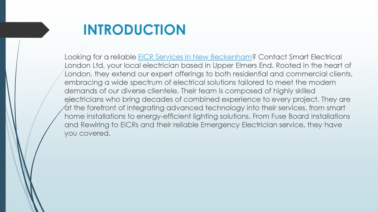 Looking for the best EICR Services in New Beckenham