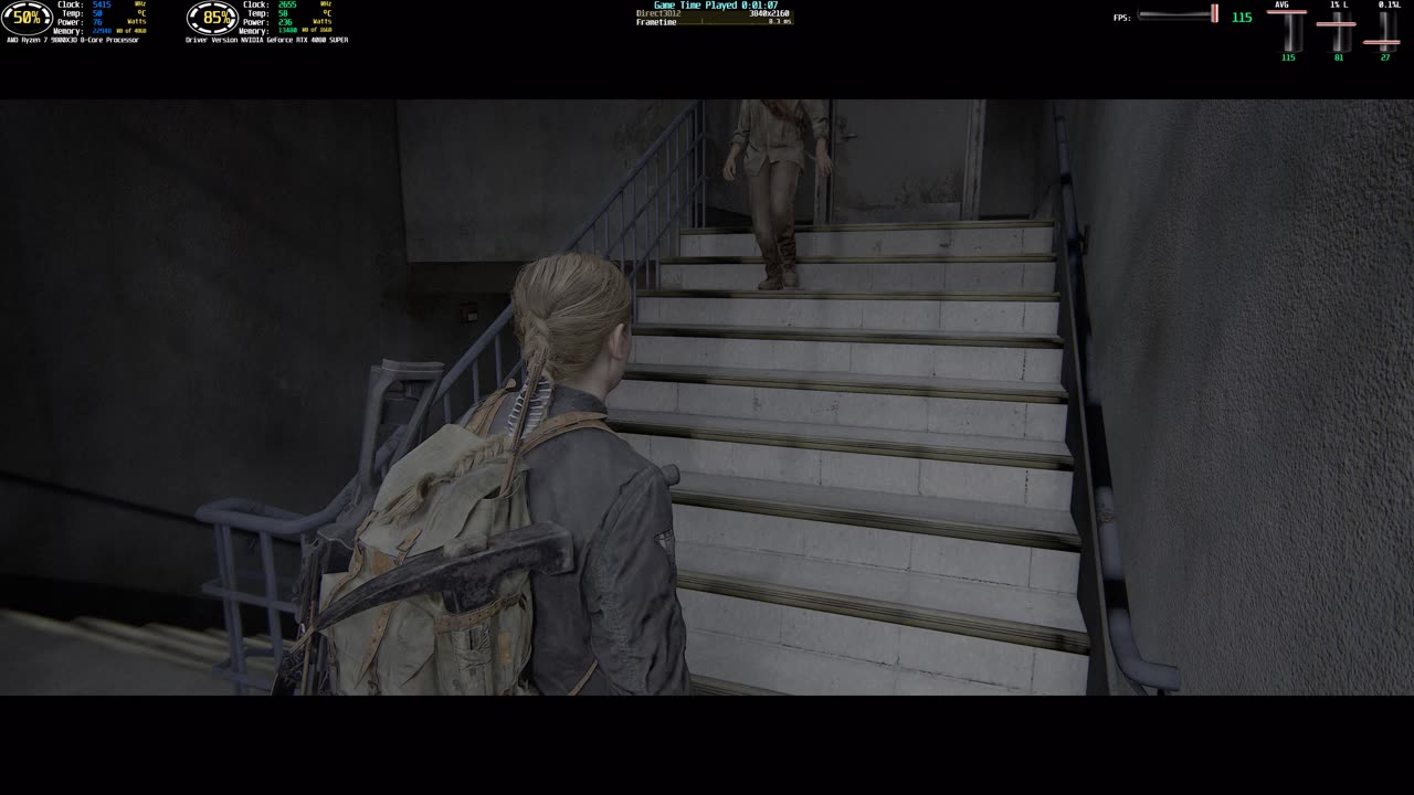 The Last of Us Part II Remastered 21:9 4k HDR PC Gameplay RTX 4080 Super amd 9800x3d