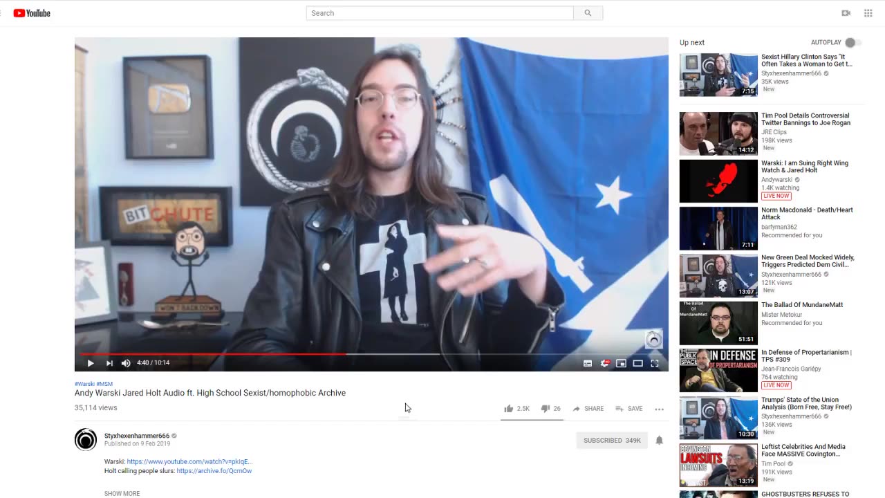 2019-02-10 - Warski Live - I am Suing Right Wing Watch & Jared Holt - JF VS Everyone