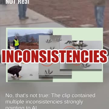 Fact Check: Video Of Two Bald Eagles Walking On Wet Concrete Is NOT Real