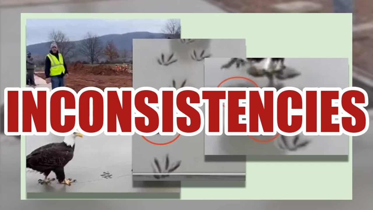 Fact Check: Video Of Two Bald Eagles Walking On Wet Concrete Is NOT Real