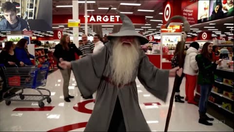 Outtake #3,045 Of Gandalf The Wizard From LOTR Series Is Dancing At A Target Store Fake Funny Parody