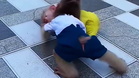 Baby monkey fighting 🐒 | animal | monkey