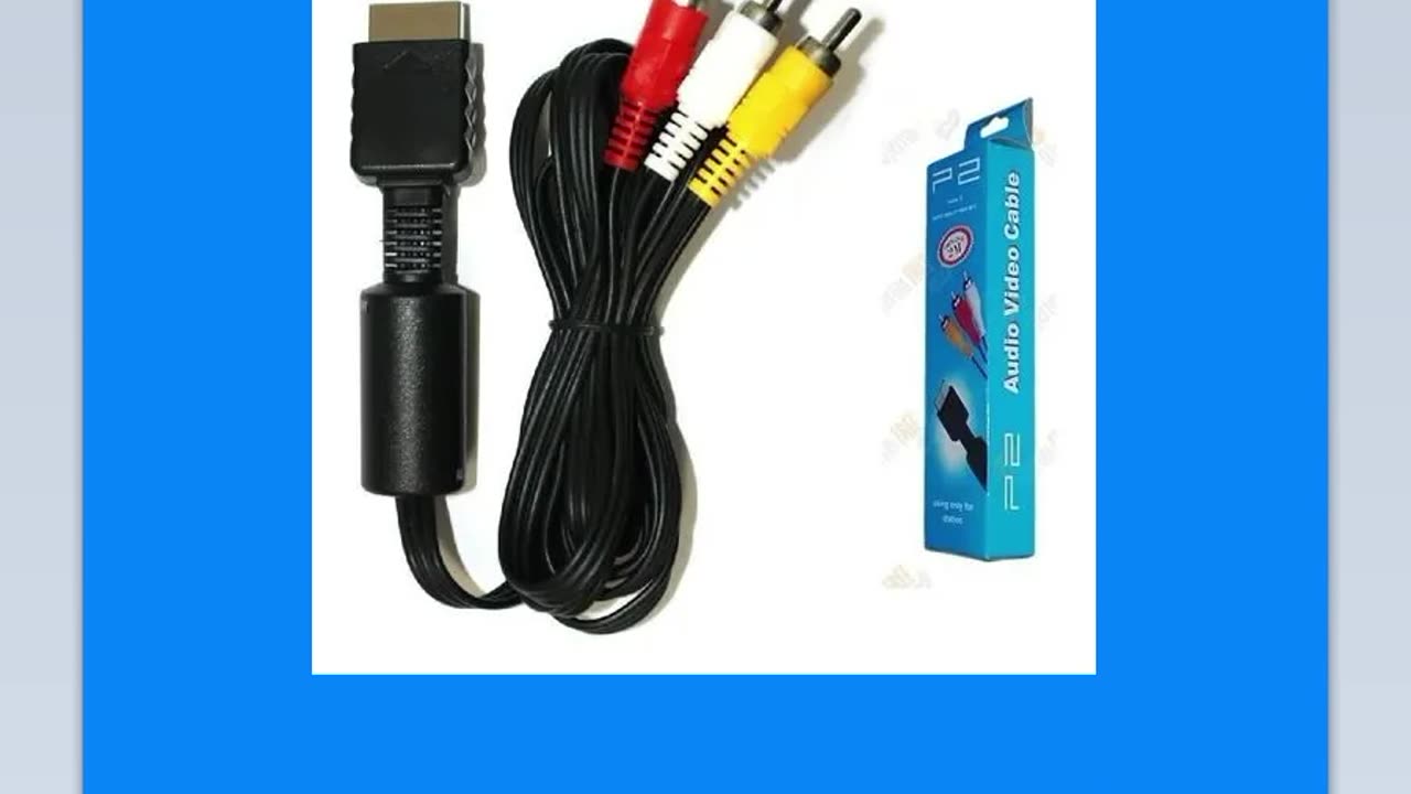 Cabo Av Audio e Video Compativel Com ps1 ps2 ps3 1,5 Metros - AOWEIXUN