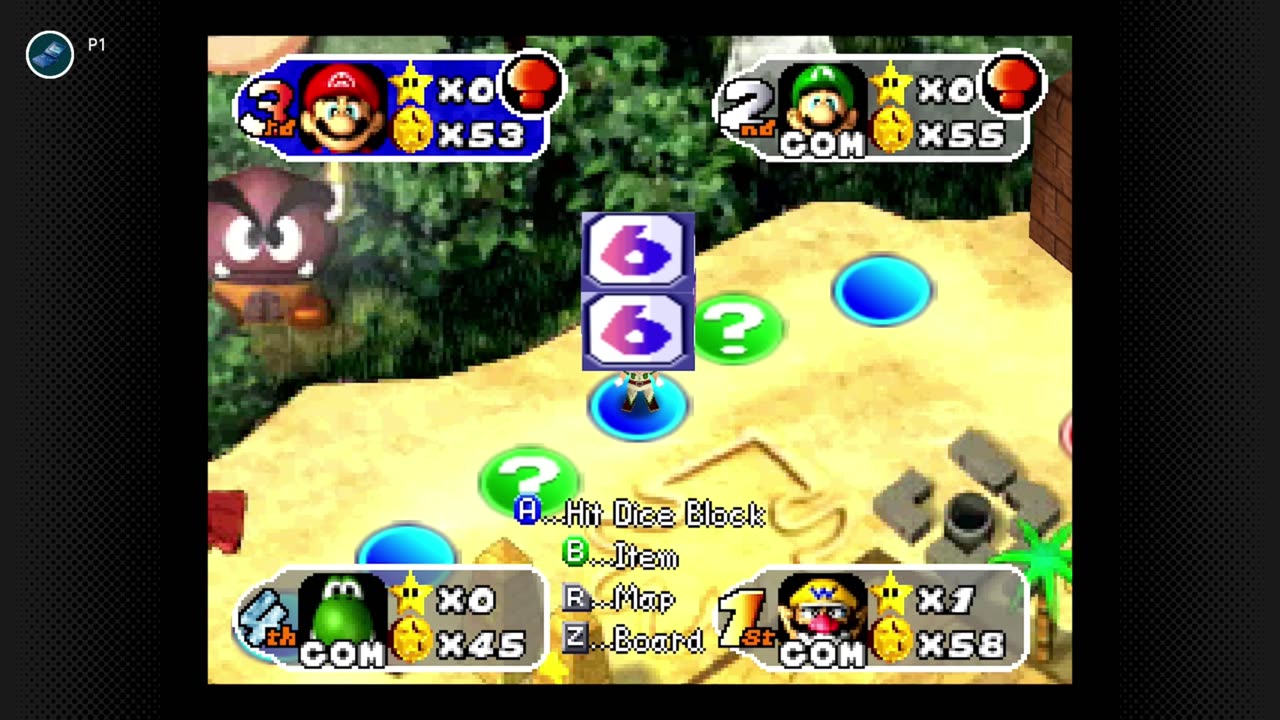#marioparty2 HARD A.I. Mystery Land 35 Turn Game Part Four