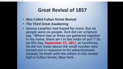 Outpouring of the Holy Spirit: Third Great Awakening