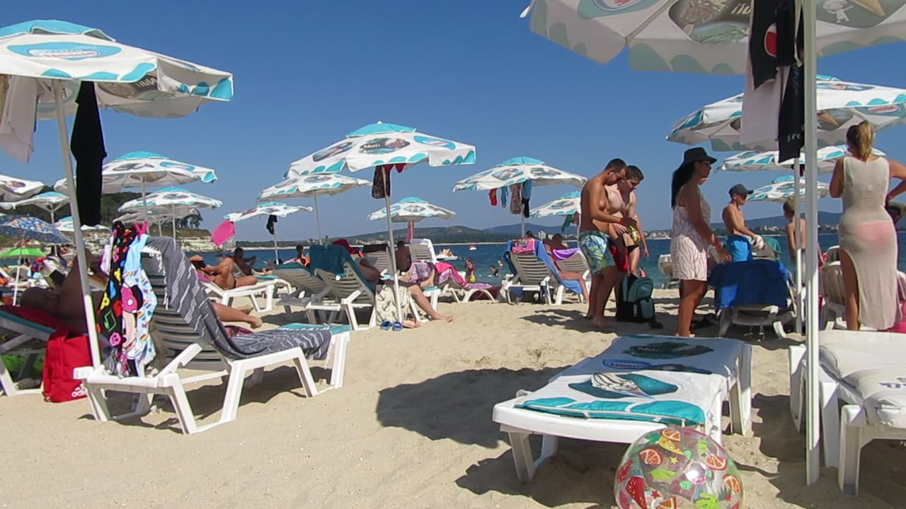 🎥Relaxing Beach Day in Kiten, Bulgaria | Sea View & Walking Sounds