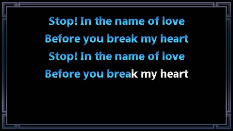 The Supremes - Stop! In The Name Of Love (CC)