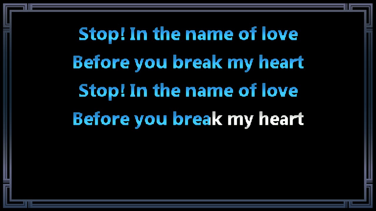 The Supremes - Stop! In The Name Of Love (CC)