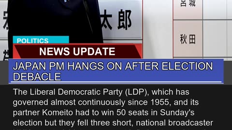 Japan Pm Hangs on After Election Debacle