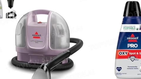 BISSELL Little Green Mini Portable Carpet & Upholstery Cleaner | Spot & Stain Remover (Dusk Pink)