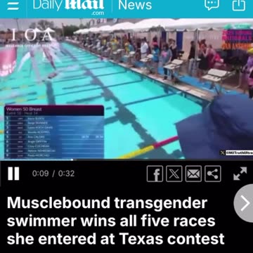 Trans Man wins all five swimming races in Spring National Championship in Texas 🤦🏻‍♂️