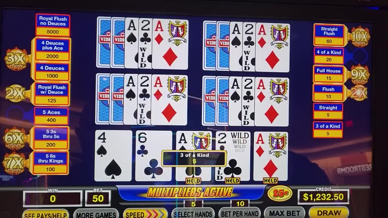 Big Multipliers And Big Video Poker Hits!