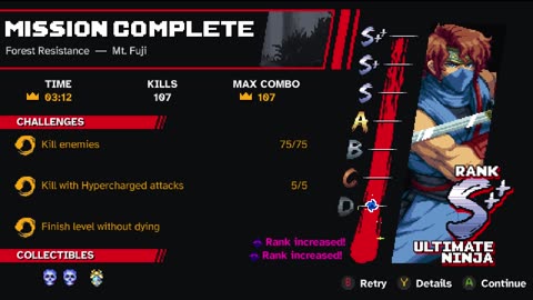 Ninja Gaiden: Ragebound - S-1 Forest Resistence (Hard Mode, S++ Rank)