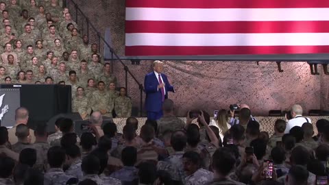 President Trump Delivers Remarks to Troops at Al Udeid Air Base, May 15, 2025