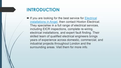 Best Electrical installations in Angel
