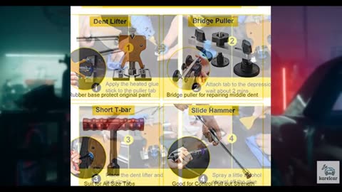 VEVOR Paintless Dent Removal Rods, 89 PCS Paintless Dent Repair Tools, Golden L
