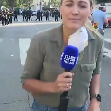 Australian Reporter Calling The Riots In LA A Protest Gets Shot In The Leg With A Rubber Bullet