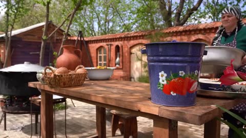Campfire Rustic Meatballs Pilaf Cooking in the Heart of Nature_part8
