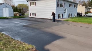 Professional Asphalt Spray Sealing: "Let's Double Up The Driveway" Top Coats Pavement Maintenance