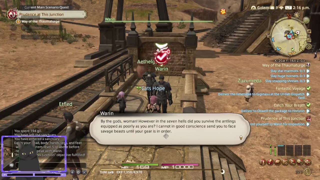 It is time for ffxiv with my husband