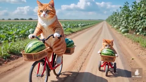 Mama Cat Sell Salmon Maki To Make Kitten's Dream of Going to The Amusement Park Come True! '"❤️❤️❤️
