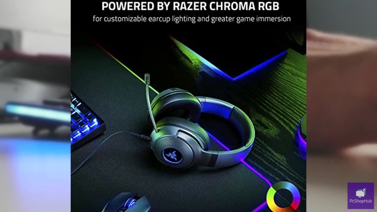 Razer Kraken V3 X Wired USB Gaming Headset: Lightweight Build - Triforce 40mm Dr