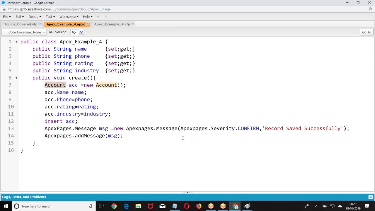 Salesforce Apex Videos-22. Apex Controller