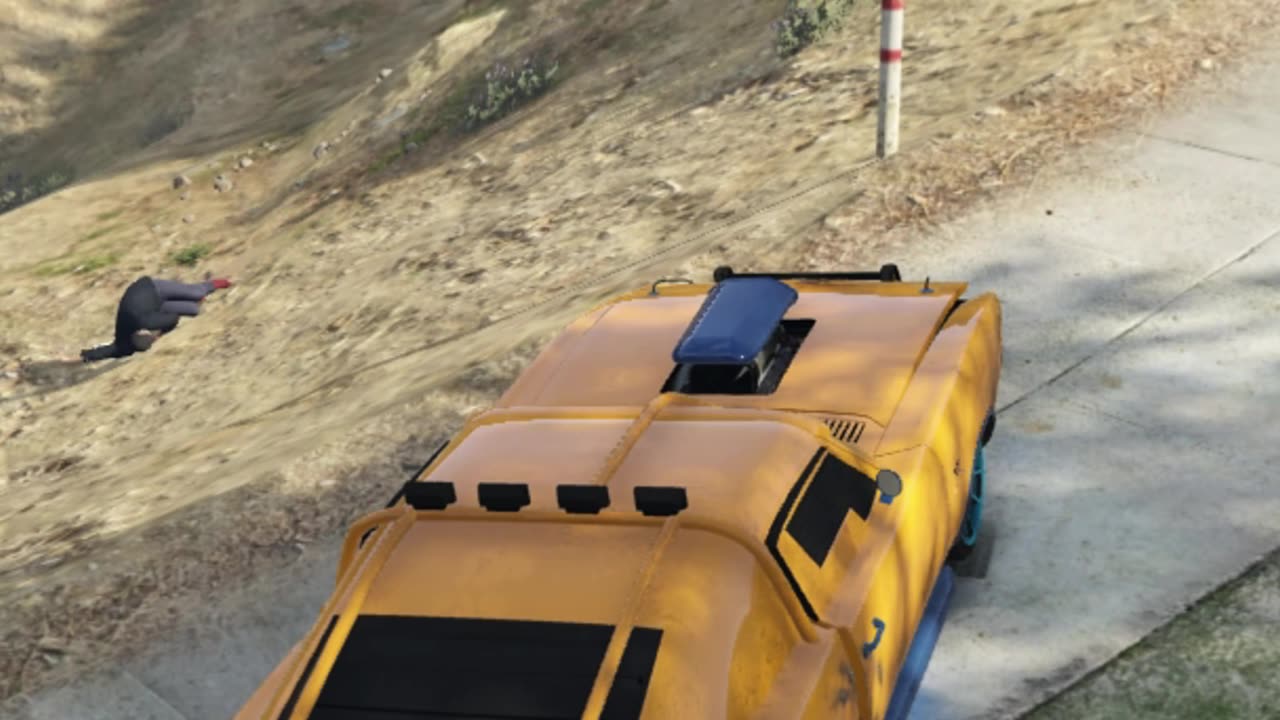 GTA V 121 running over Michael with the Duke O'Death Crash💥