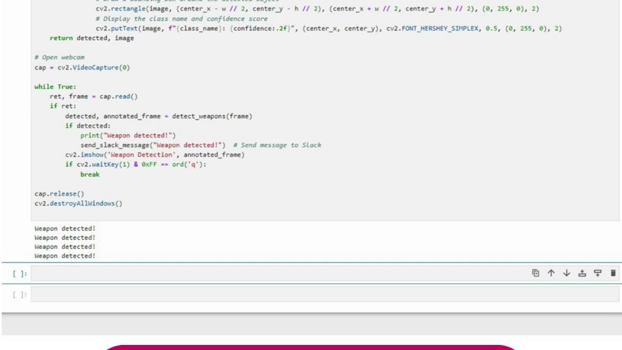 Student Work(Project)| M3239 Project: Real-Time Weapon Detection Using Python Work Video | SNU