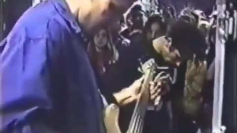 Rage Against The Machine plays at Zed's record store in Long Beach in March 1992