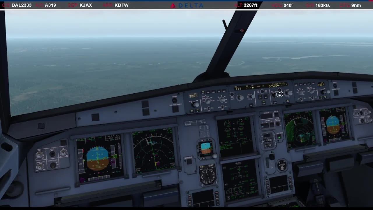 Landing in Detroit (KDTW)