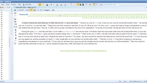 Bible Study Psalms 86 & 87