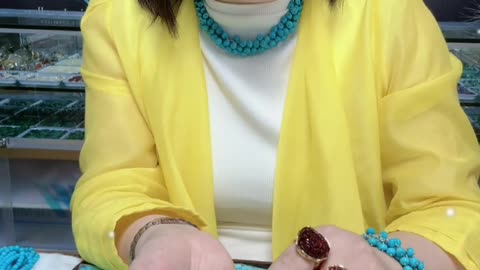 20250720-5 Natural Original Turquoise Round Beads: Blue-Green Moons in Stones