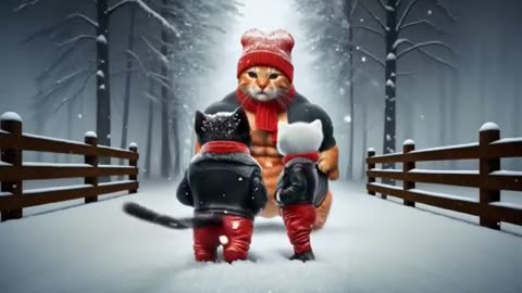 Dad Cat & Kitten: EPIC Adventures! 🚀🍕👾💪 | Laughs & Thrills!