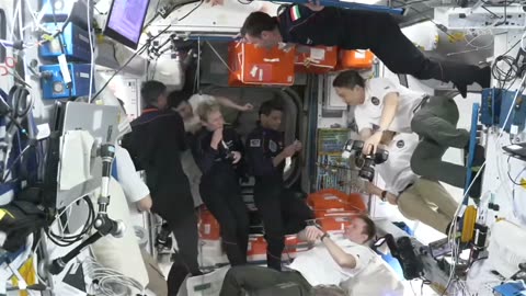 Hatch opened between SpaceX Dragon spacecraft and International Space Station and Ax-4 crew entered.