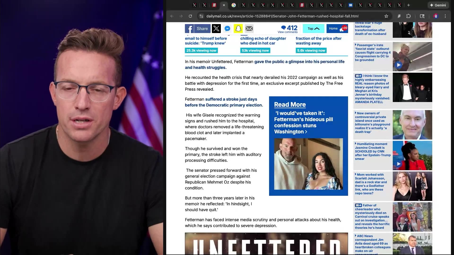 Senator John Fetterman Collapses, Suffers Life-Threatening Heart Issue _ In Hospital...