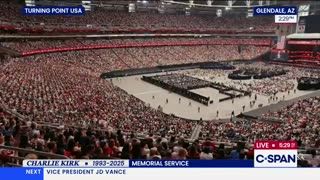 Charlie Kirk Memorial Service in Glendale, AZ (Erika & Trump speak)