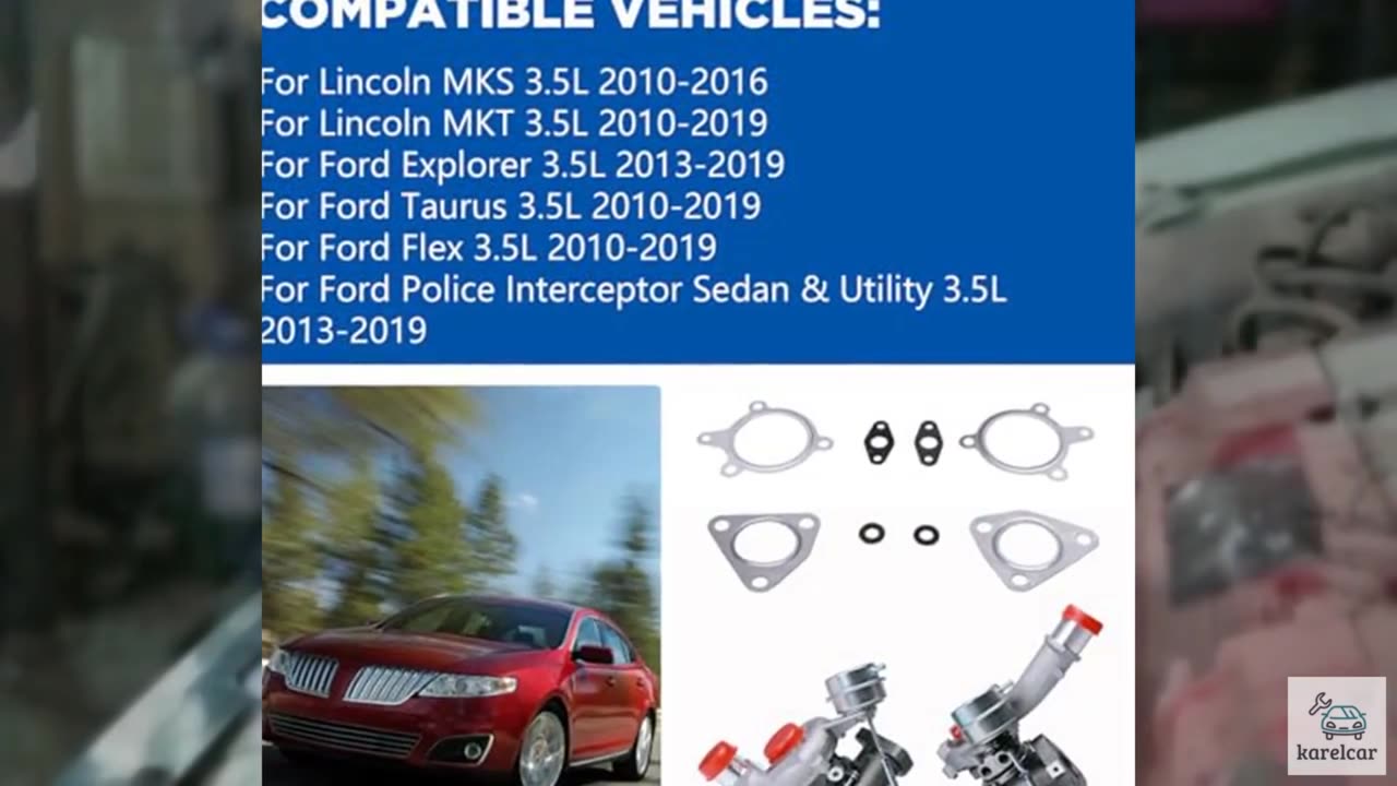 KALANBAY 2Pcs Left & Right Complete Turbocharger Kit For 2010-2019 Ford Explore
