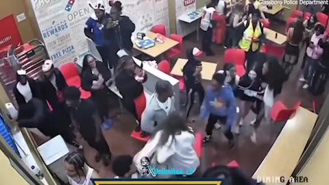 Police Negros sought after officer hit with chair at NJ pizza shop