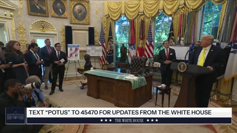 President Trump holds news conference in the Oval Office with FBI Dir. Kash Patel