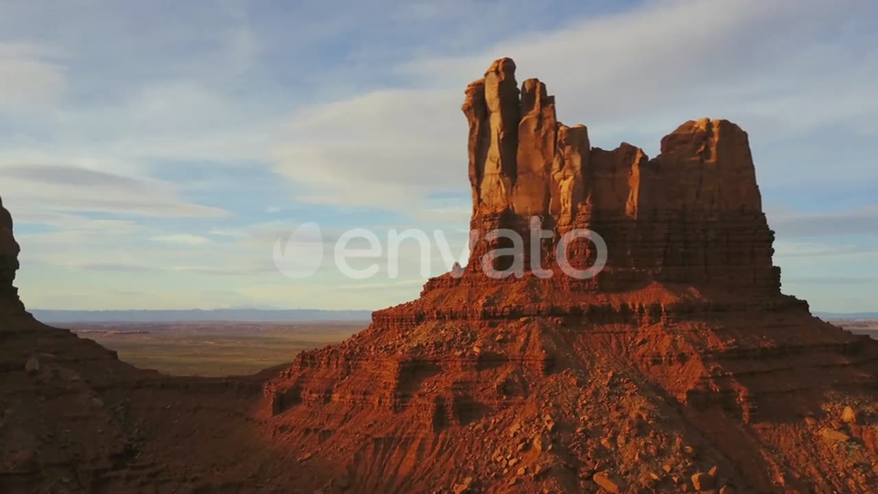 Flying over an amazing rock formation