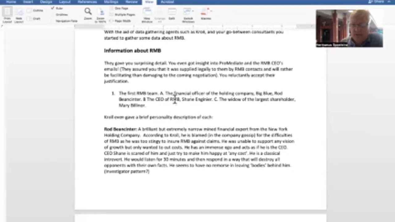 A Takeover/merger negotiation