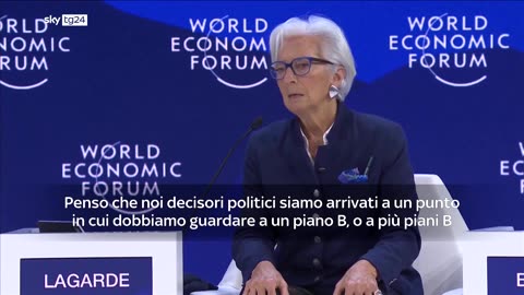 NOTIZIE DAL MONDO Forum di Davos 2026,Lagarde,Presidente BCE;no rottura ordine mondiale,ma serve piano B...ha detto noi decisori politici?ha parlato di piani B?Lagarde non è una politica ma una banchiera e non decide niente di politica ma di economia...