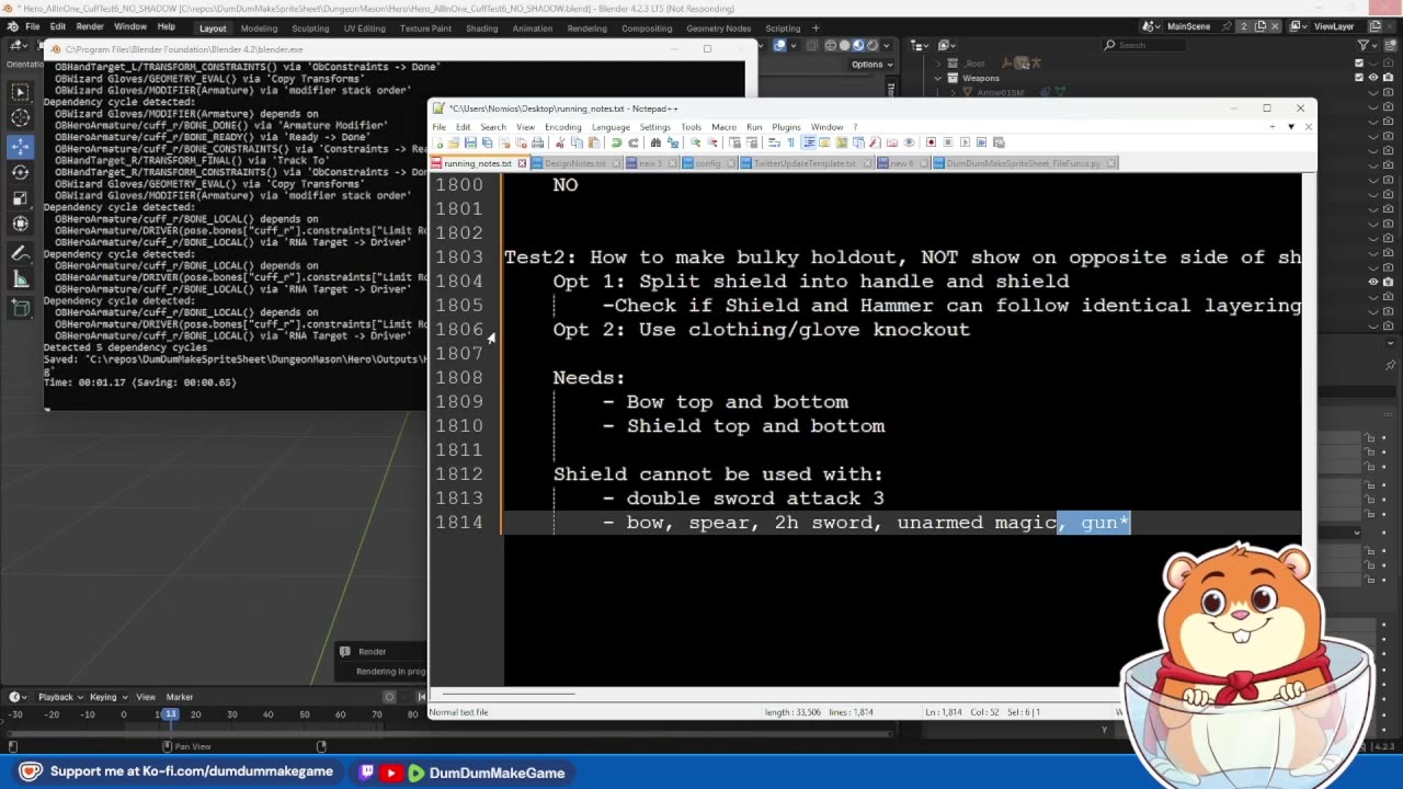Dev Stream: Finding Bunches of Tiny 3D Model and Sprite Problems!